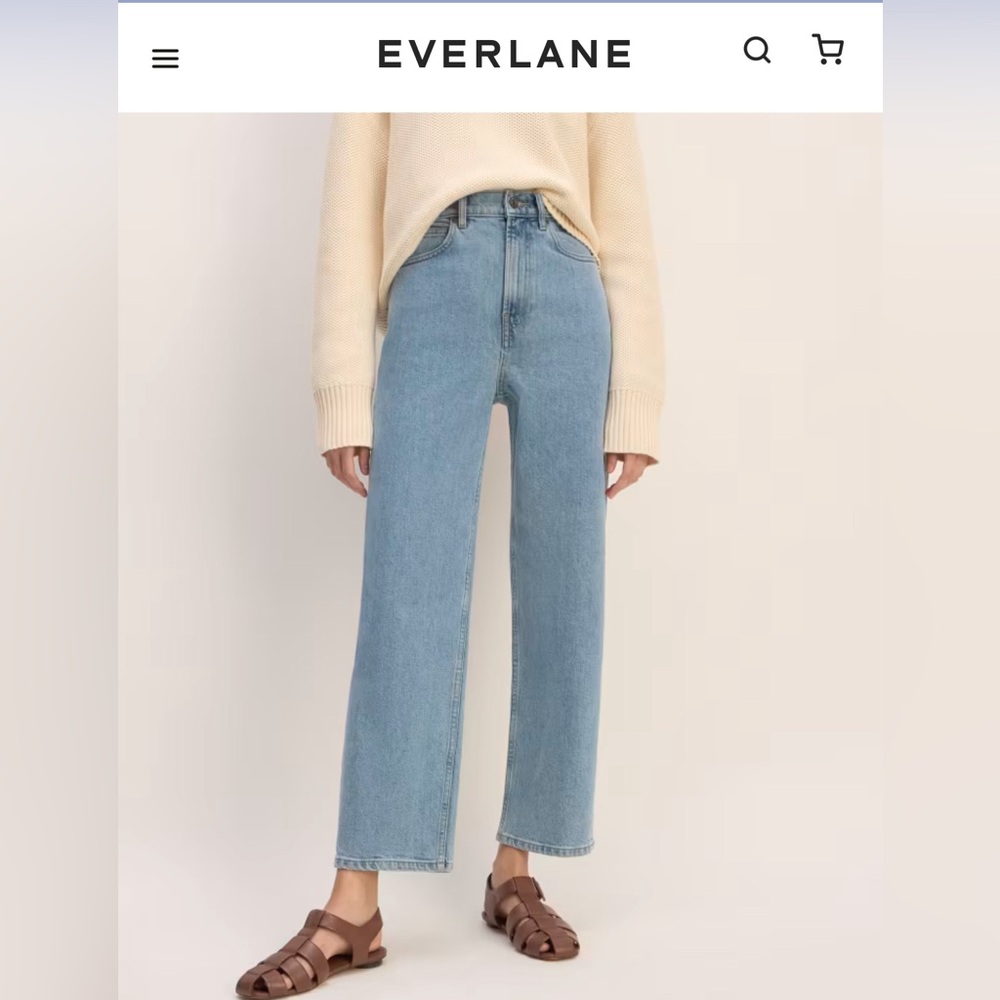NWT Everlane Way-High Jean in Light Indigo